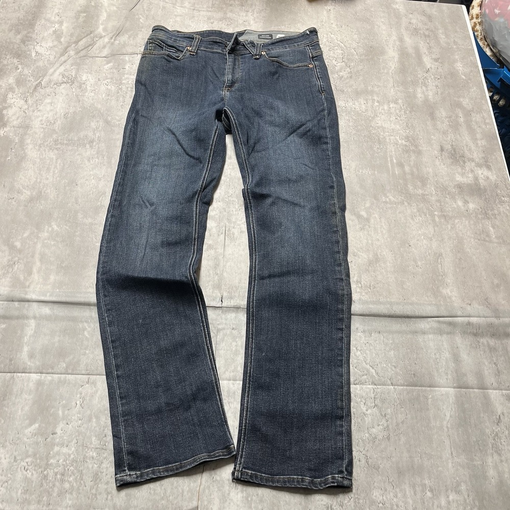 Volcom Jeans Mens 32x32 Solver Modern Straight Mid Rise Dark Wash Stretch Denim